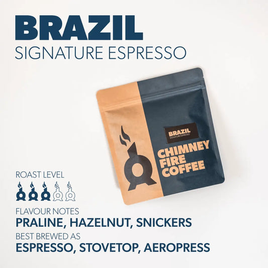 Chimney Fire Brazil Coffee Beans - Praline, Hazelnut, Snickers