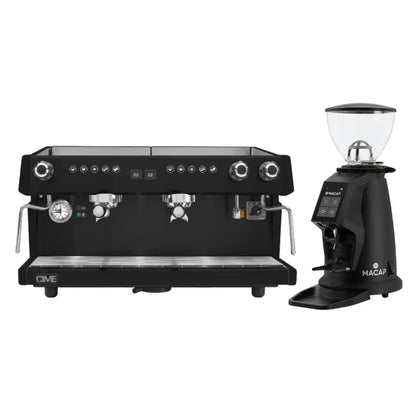 Cime Luna SB-20 Timer Espresso Machine + Macap MI20 Touch Grinder - Commercial Bundle Kit