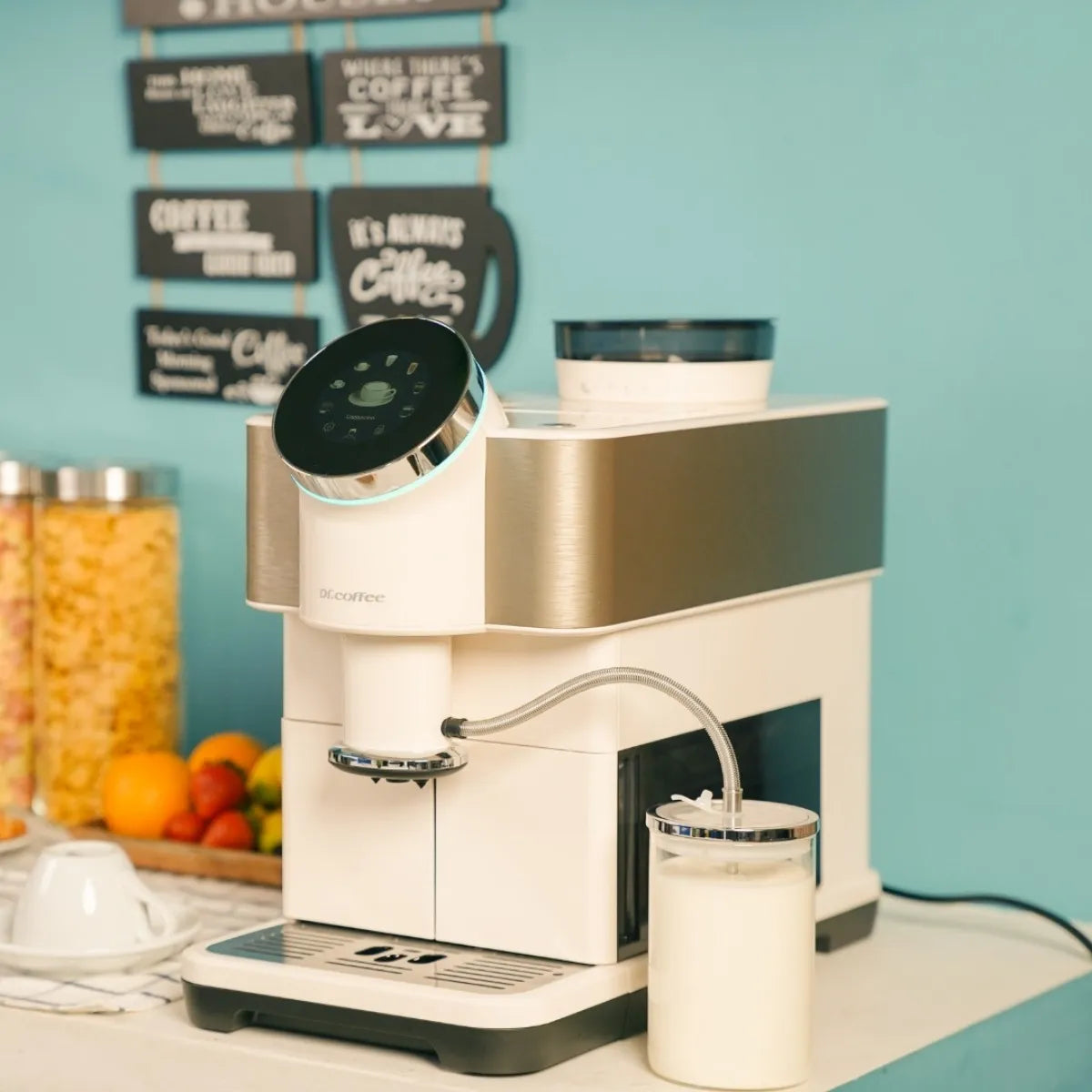 Dr. Coffee H2 Espresso Machine - Bean to Cup, Automatic Milk-Pipe System - Espresso Machine - Prime Coffee Suppliers