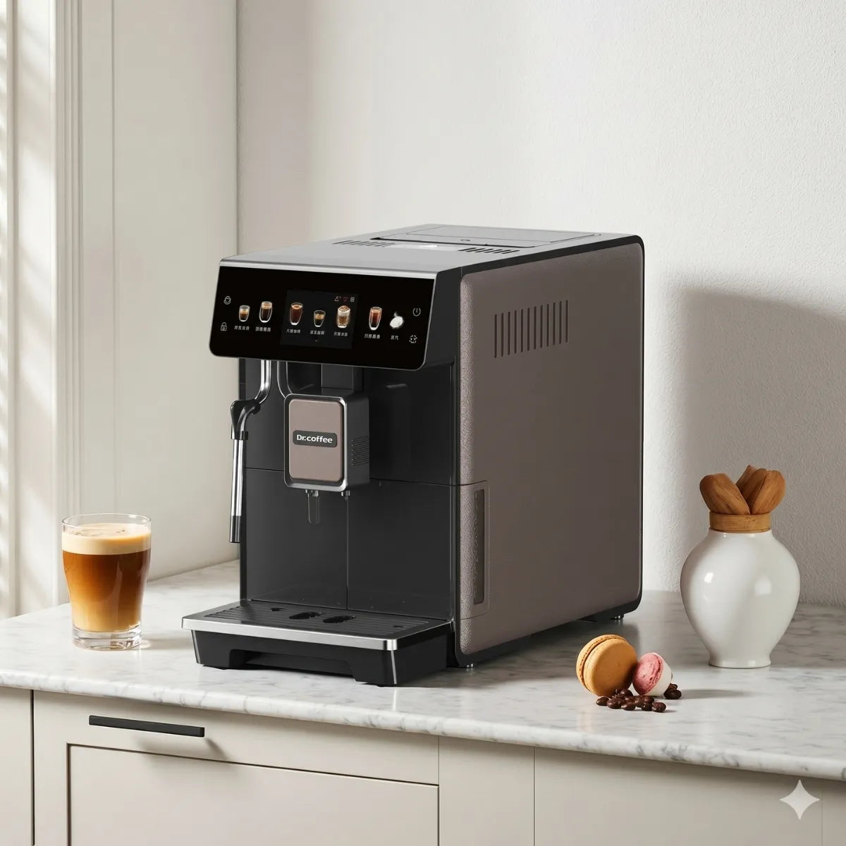 Dr. Coffee E01 Espresso Machine - Bean to Cup, 16g Double-Strength Brewer - Espresso Machine - Prime Coffee Suppliers