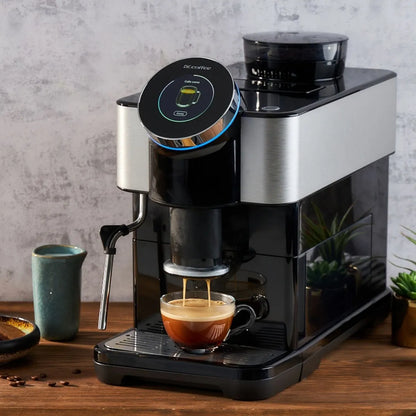 Dr. Coffee H1 Espresso Machine - Bean to Cup + Noise-Free Small Flat Burrs - Espresso Machine - Prime Coffee Suppliers