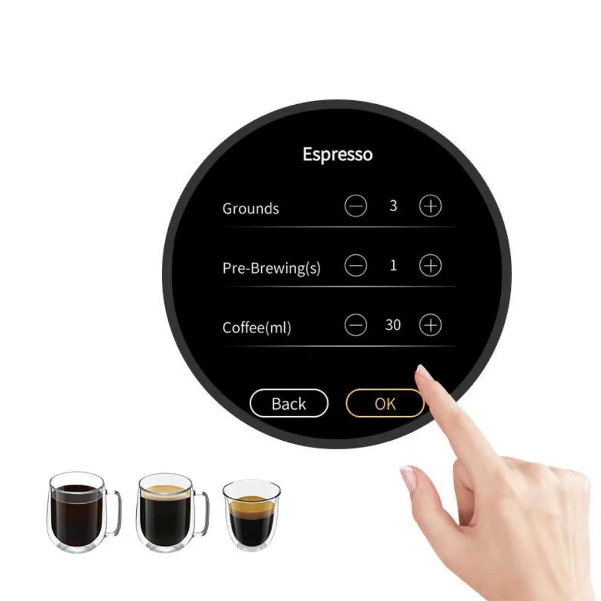 Dr. Coffee H1 Espresso Machine - Bean to Cup + Noise-Free Small Flat Burrs - Espresso Machine - Prime Coffee Suppliers