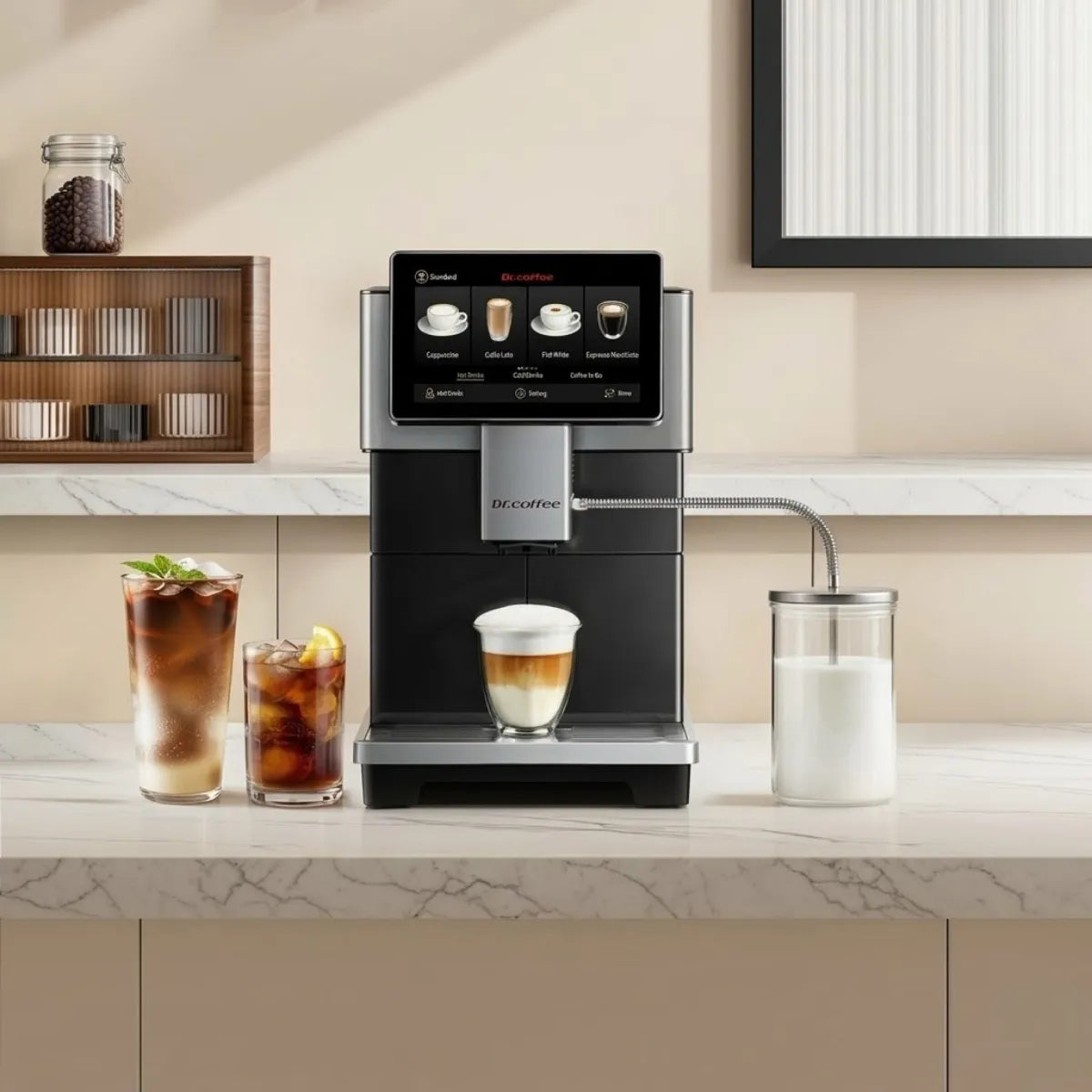Dr. Coffee H3 Espresso Machine - Bean to Cup, Fully Automatic  - Espresso Machine - Prime Coffee Suppliers