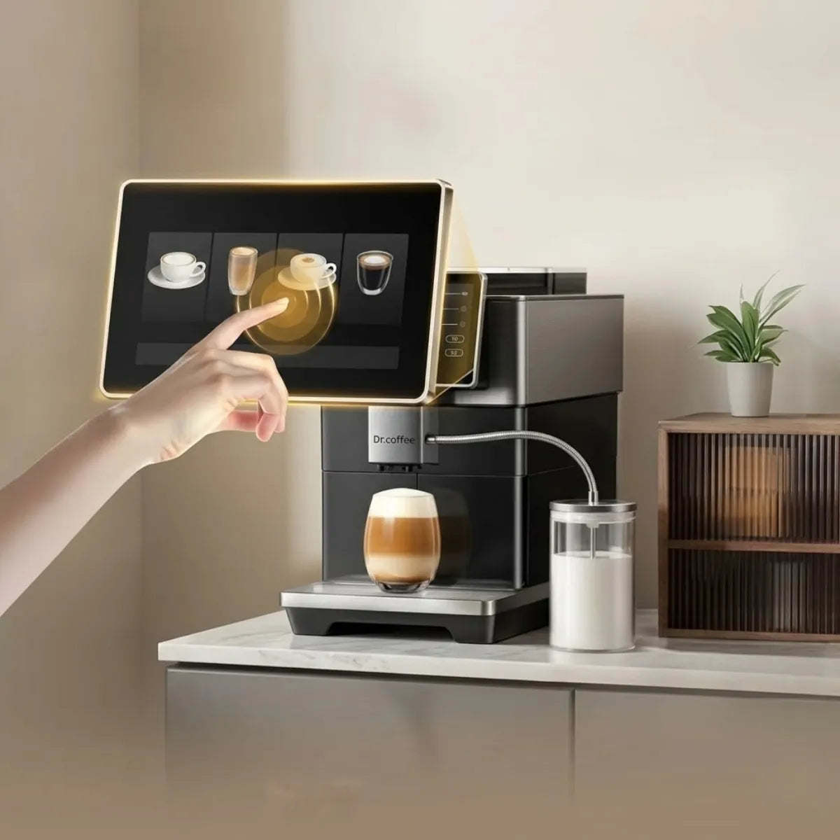 Dr. Coffee H3 Espresso Machine - Bean to Cup, Fully Automatic  - Espresso Machine - Prime Coffee Suppliers
