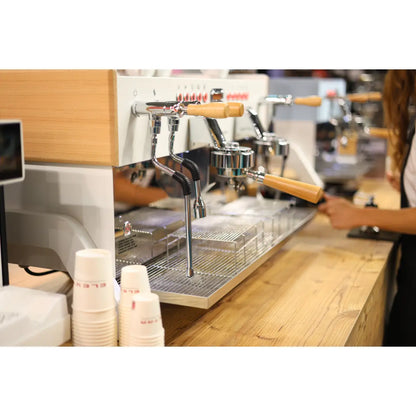 Elektra Eklipto 2 Group Espresso Machine White and Wood