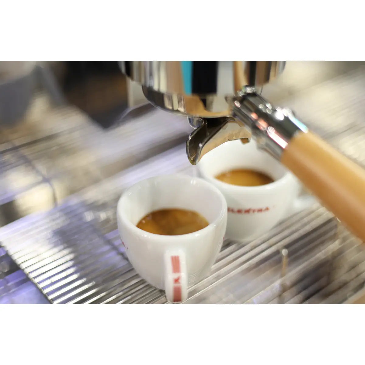 Elektra Eklipto 2 Group Espresso Machine White and Wood