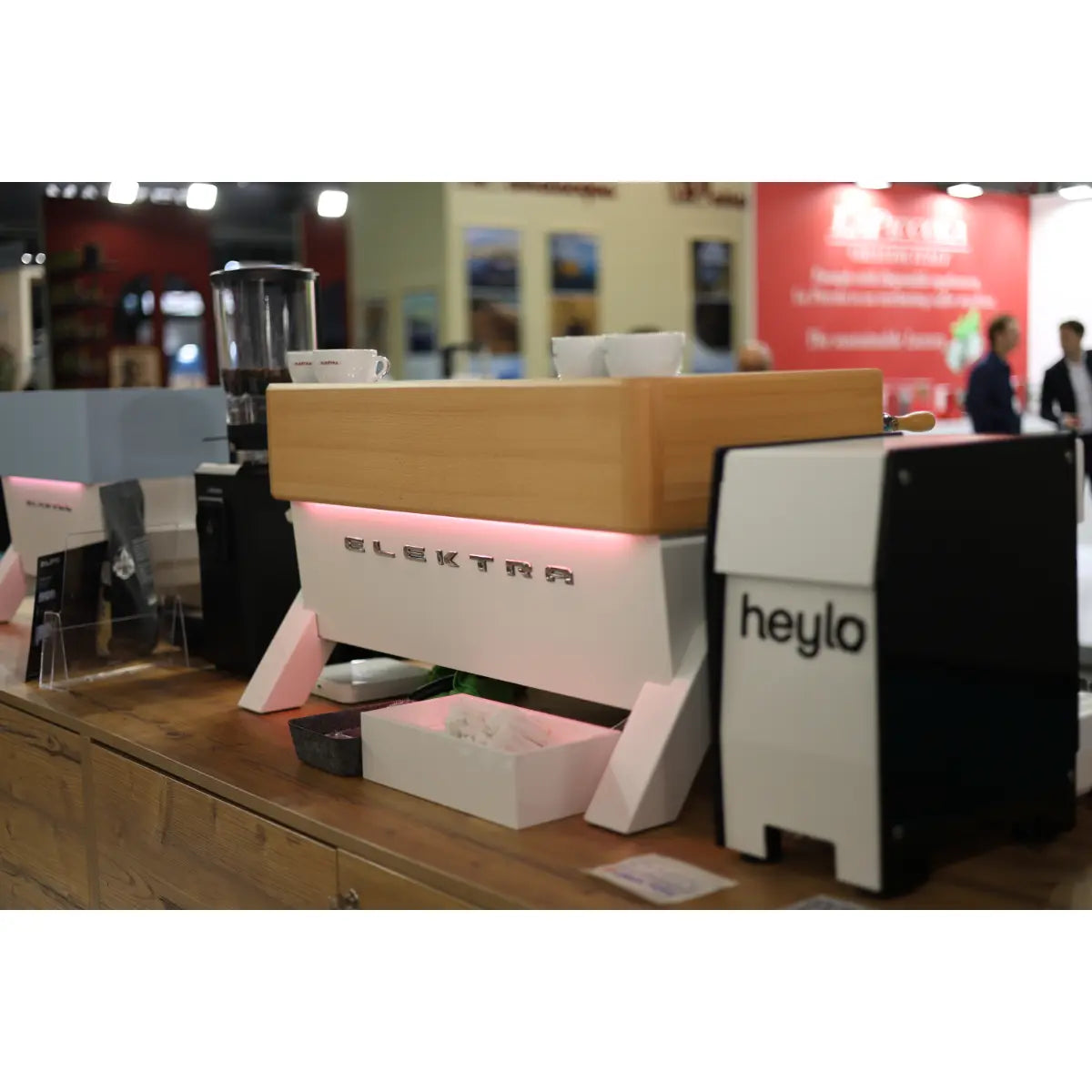 Elektra Eklipto 2 Group Espresso Machine White and Wood