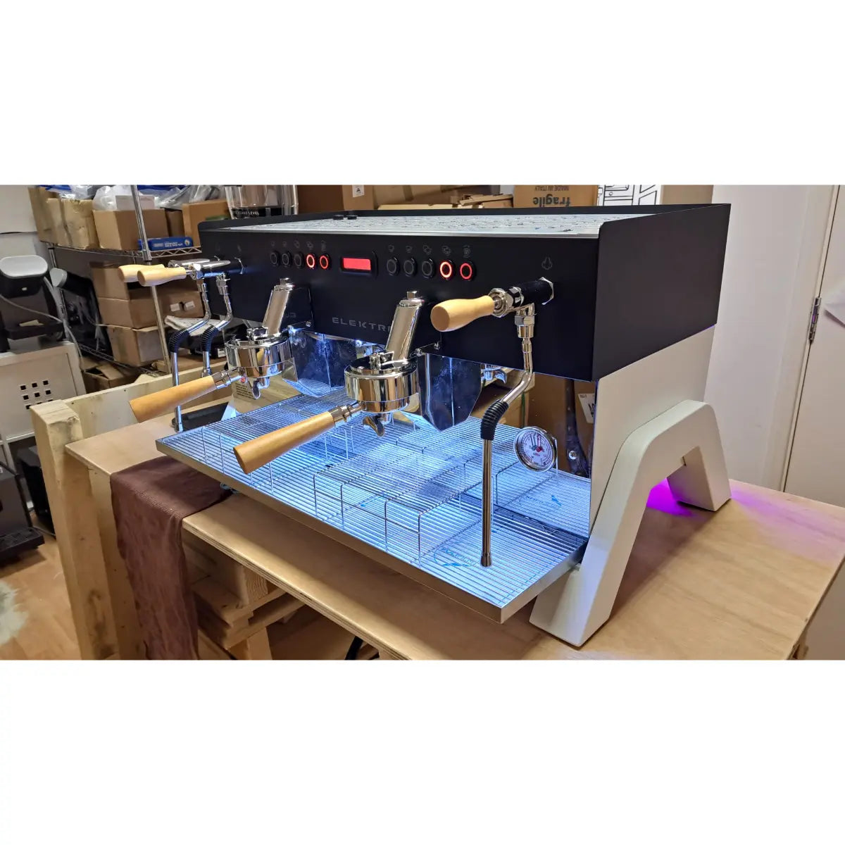 Elektra Eklipto 2 Group Espresso Machine Black and White