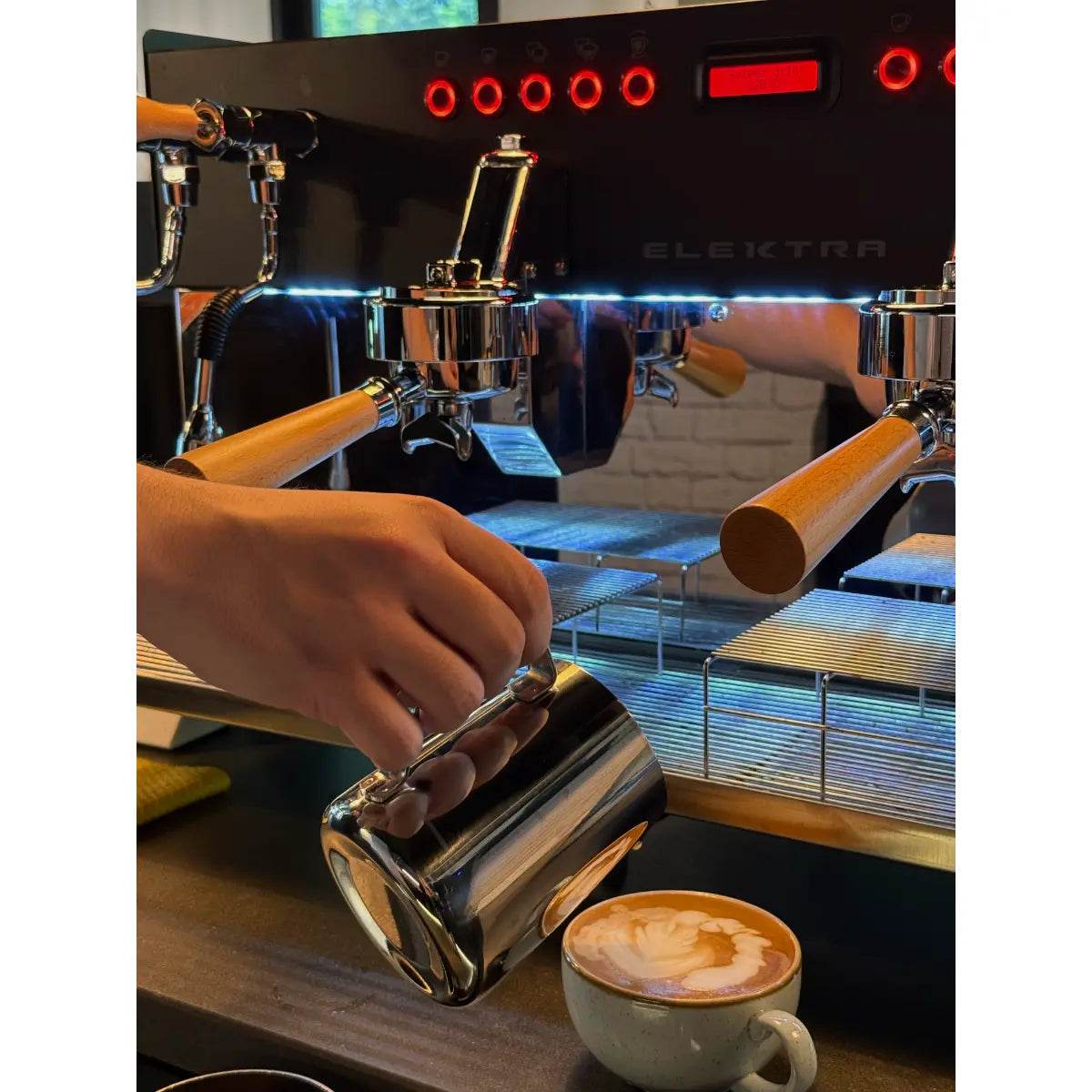 Elektra Eklipto 2 Group Espresso Machine Black and White