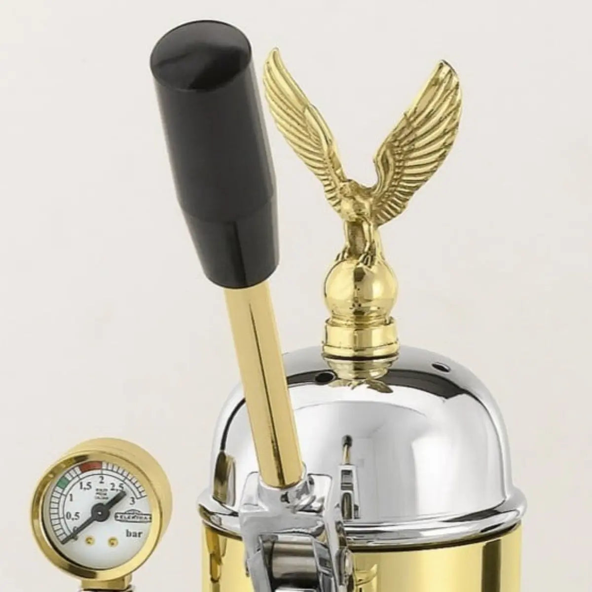 Elektra Micro Casa Leva Espresso Machine Chrome Brass