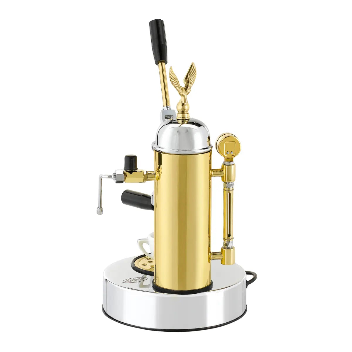 Elektra Micro Casa Leva Espresso Machine Chrome Brass