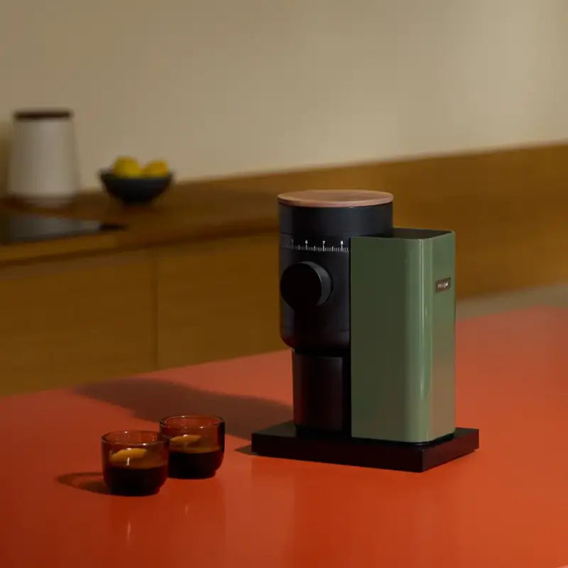 Fellow Opus 2 Conical Burr Grinder - 48mm Woodland Green & Walnut