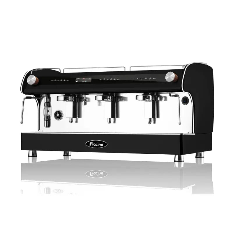 Fracino Romano Electronic Espresso Machine - Advanced LED Controls Black 3 Groups