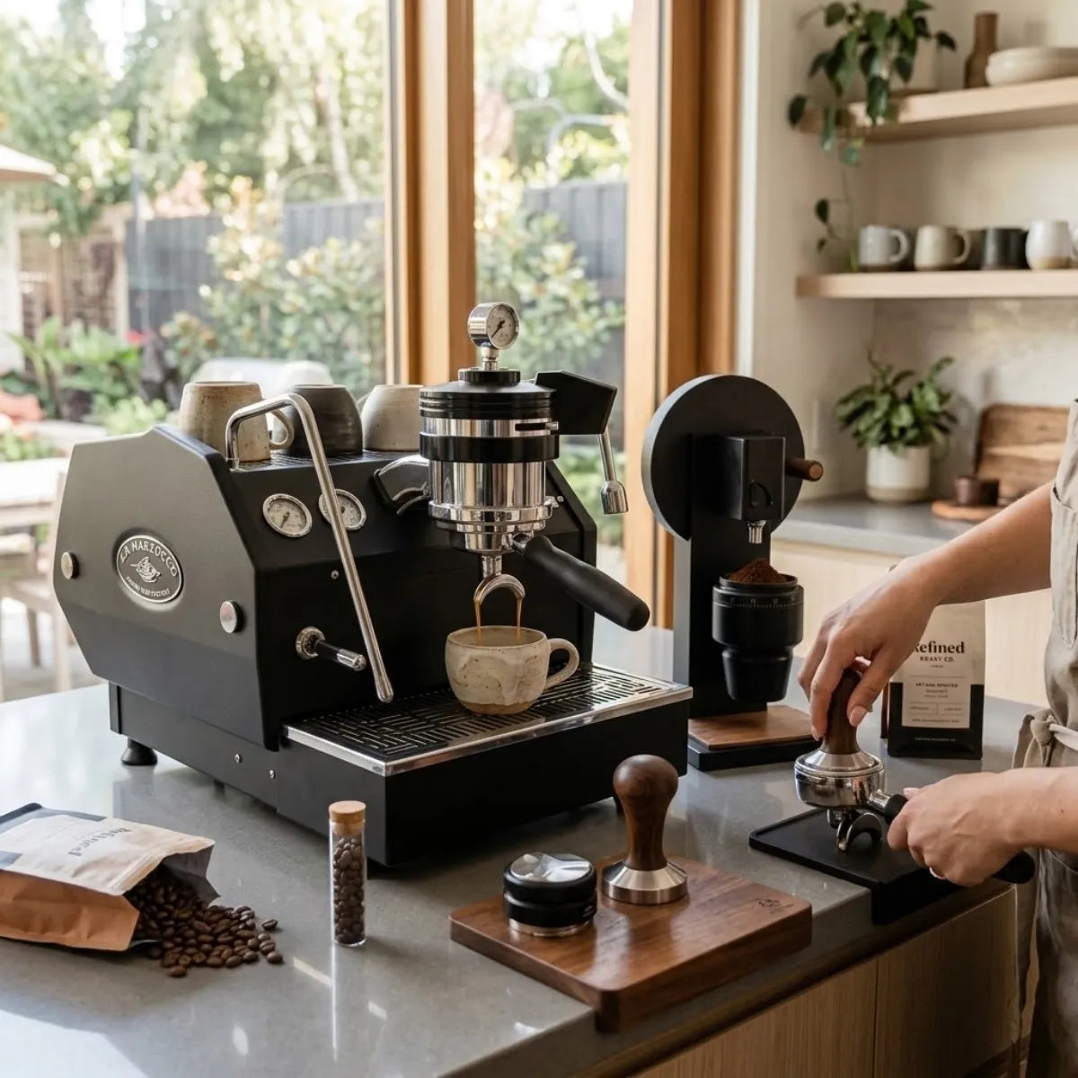 La Marzocco GS3 MP Espresso Machine + Weber Workshops HG-2 Coffee Grinder Home Bundle Kit - Home Bundle Kit Espresso Machine - Prime Coffee Suppliers