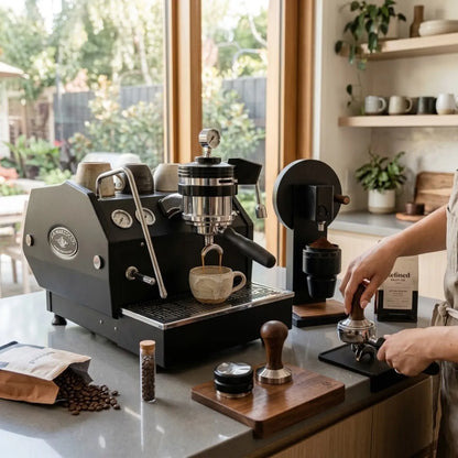 La Marzocco GS3 MP Espresso Machine + Weber Workshops HG-2 Coffee Grinder Home Bundle Kit - Home Bundle Kit Espresso Machine - Prime Coffee Suppliers