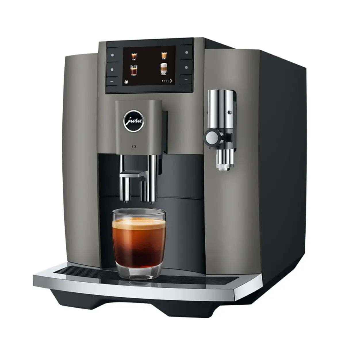 JURA E8 Automatic Espresso Machine Dark Inox