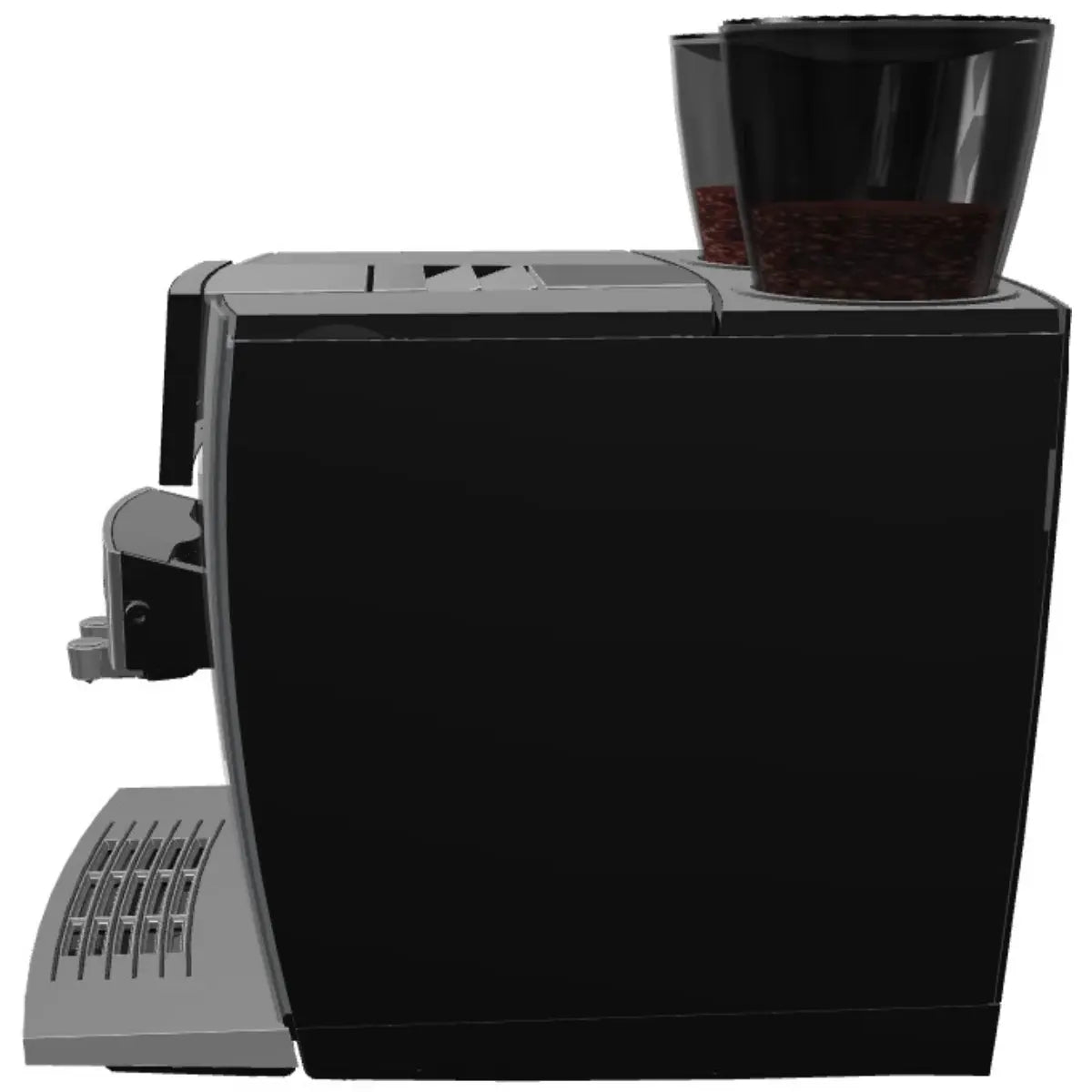 JURA Giga W10 Automatic Bean to Cup Espresso Machine - Up to 50 Cups/day - Prime Coffee Suppliers - Side View