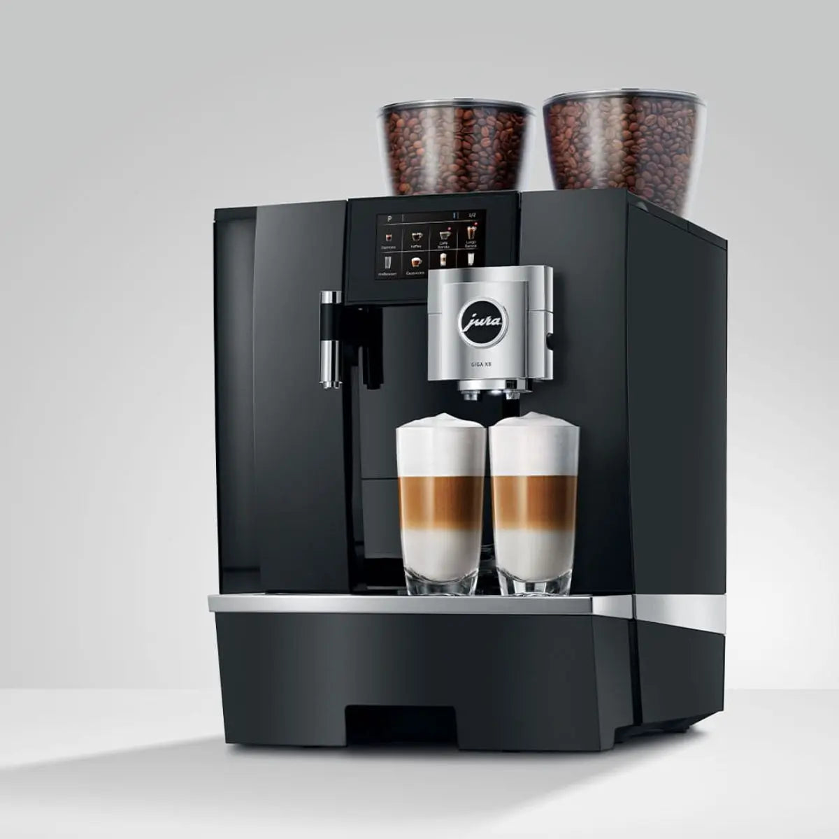 JURA Giga X8 Automatic Beant to Cup Espresso Machine - Up to 200 Cups/day Prime Coffee Suppliers Latte Macchiato