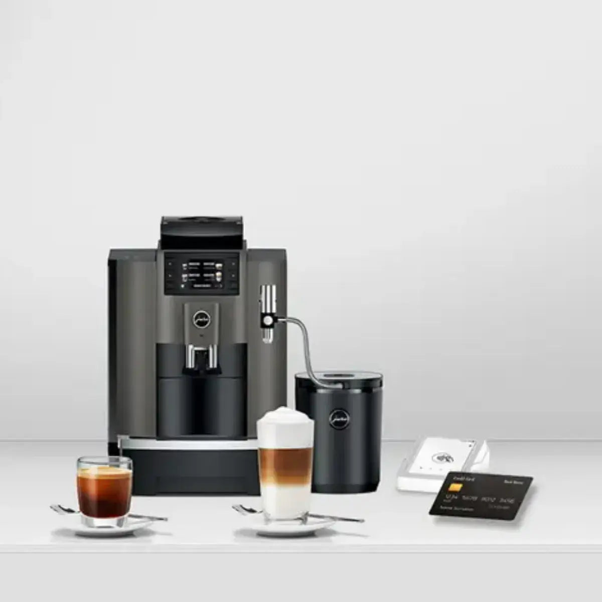 JURA W8 Automatic Bean to Cup Espresso Machine - Up to 50 Cups/day - Prime Coffee Suppliers - Cashless Payment