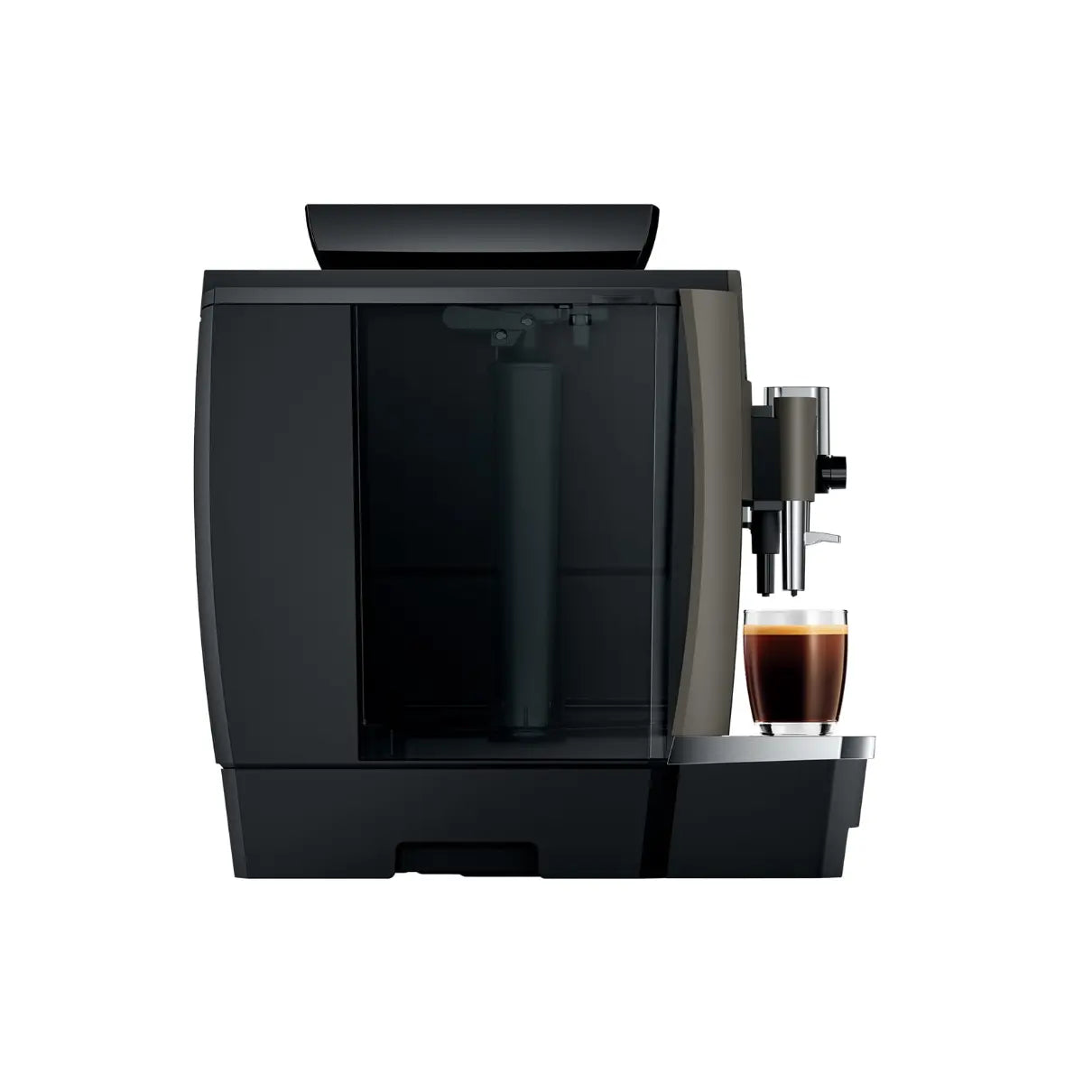 JURA W8 Automatic Bean to Cup Espresso Machine - Up to 50 Cups/day - Prime Coffee Suppliers - Side View