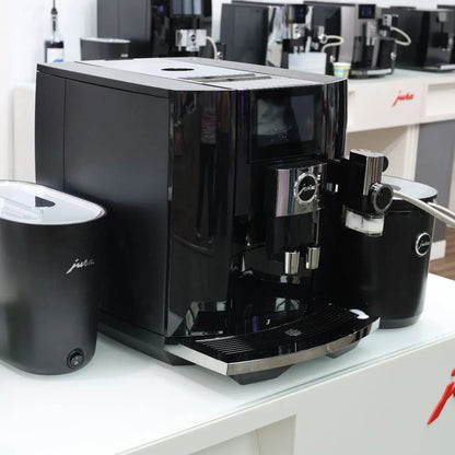 JURA J10 Automatic Espresso Machine - Diamond Black - Bean to Cup London Coffee Festival 2025 - Prime Coffee Suppliers