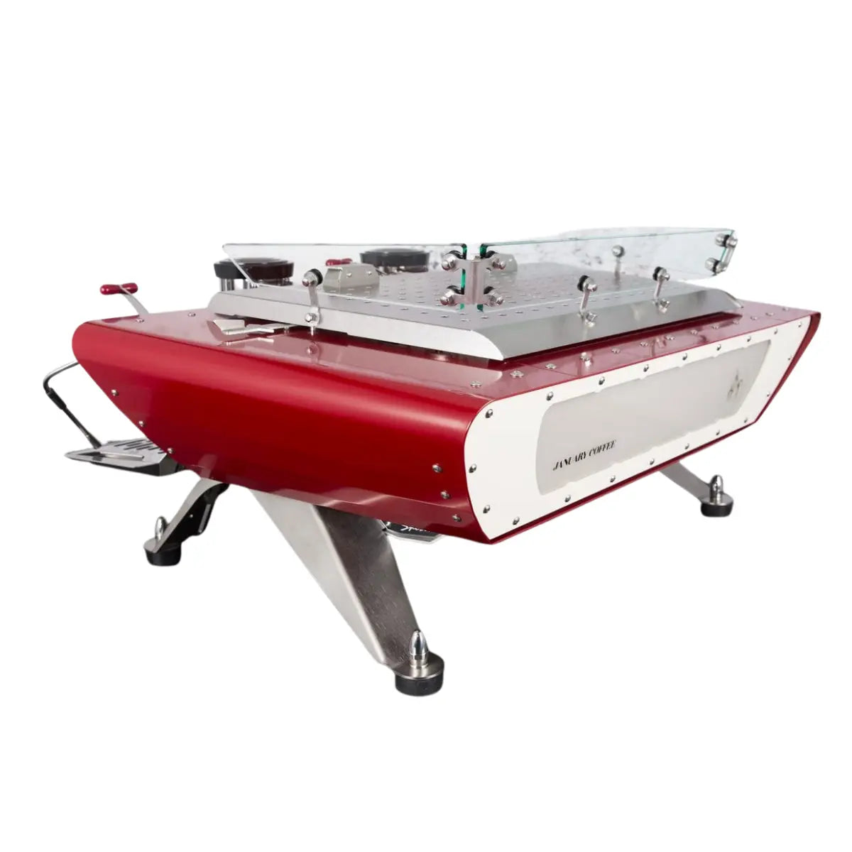 Kees van der Westen Spirit Multiple Espresso Boiler Machine Custom Colour Ruby Red Body - Prime Coffee Suppliers