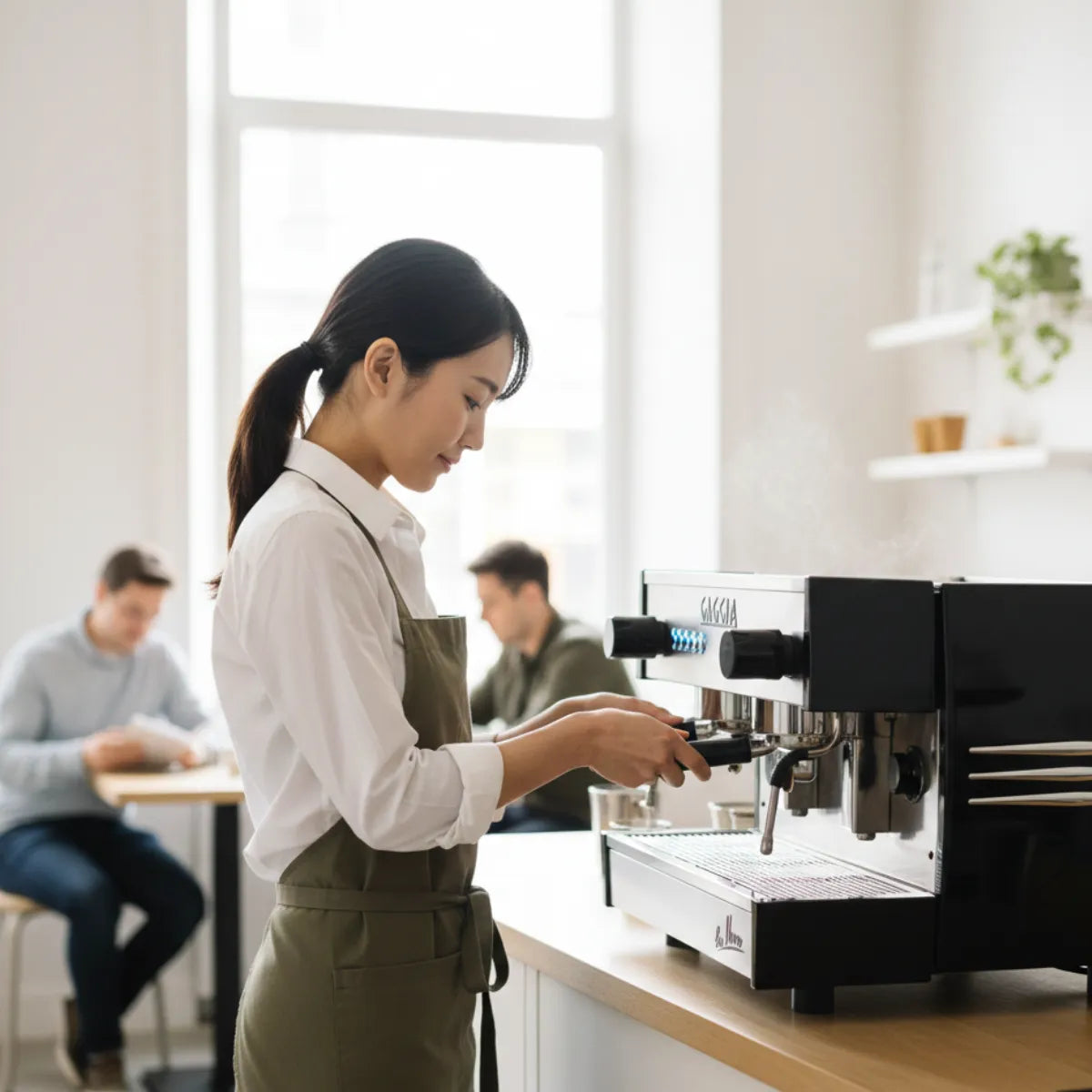 Gaggia Milano La Nera Stainless Steel, Copper Boiler with Smartia Connect Espresso Machine