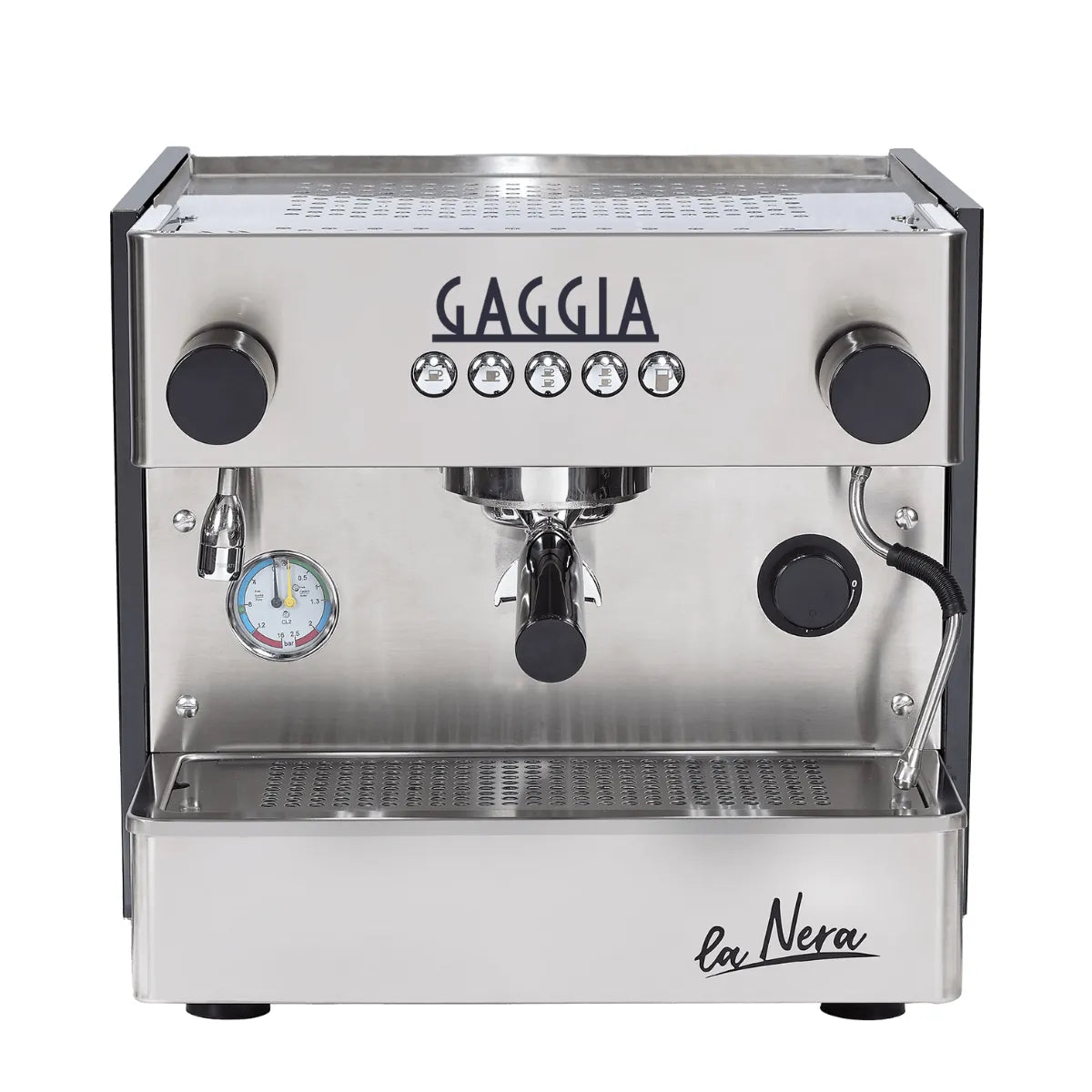 Gaggia Milano La Nera Stainless Steel, Copper Boiler with Smartia Connect Espresso Machine