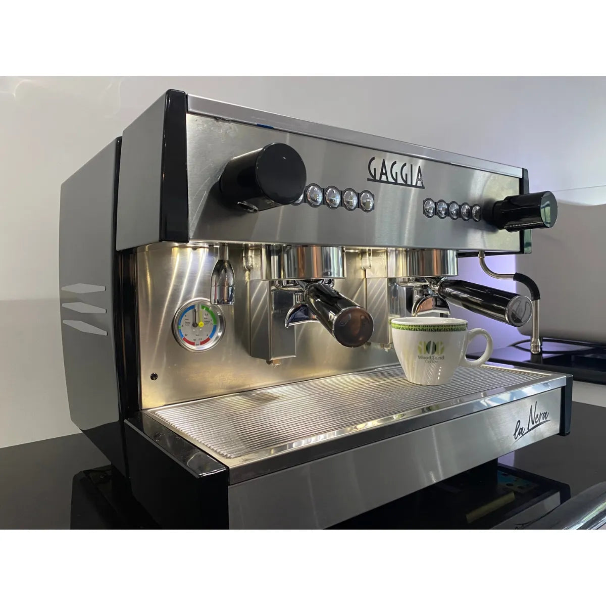Gaggia Milano La Nera Stainless Steel, Copper Boiler with Smartia Connect Espresso Machine