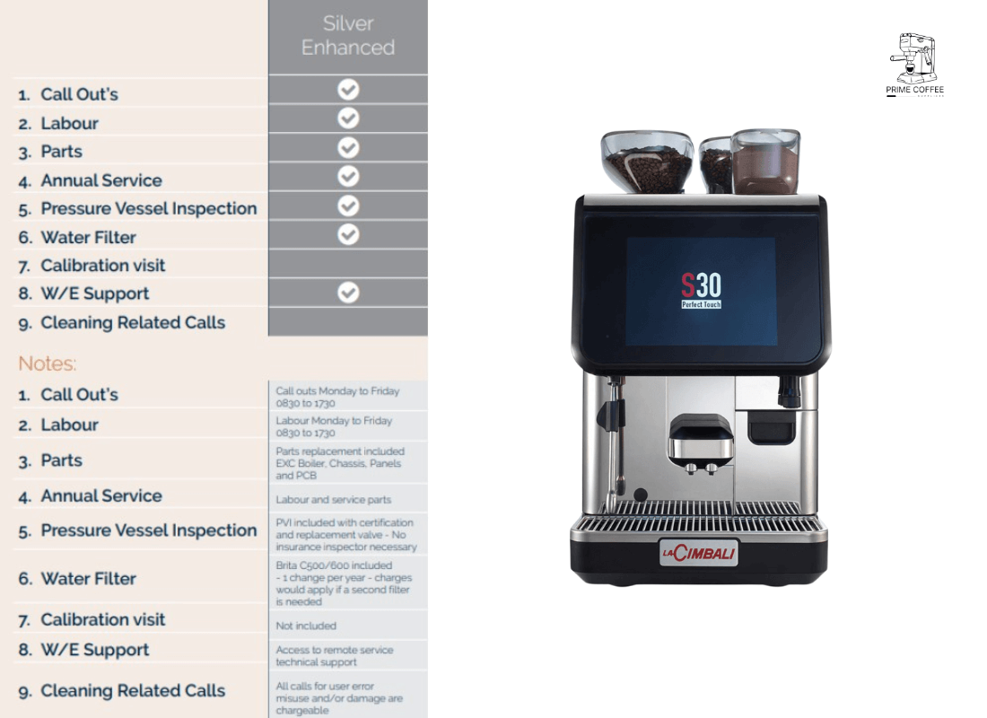 La Cimbali S30 Silver Service Contract