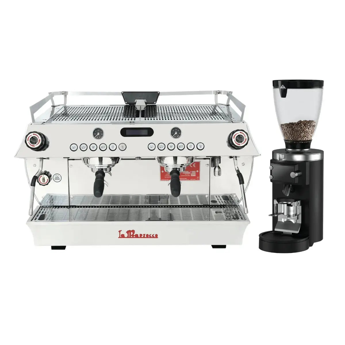 La Marzocco GB5 S AV 2 Group Espresso Machine + Mahlkonig E80s GBW Grinder - Commercial Bundle Kit Black