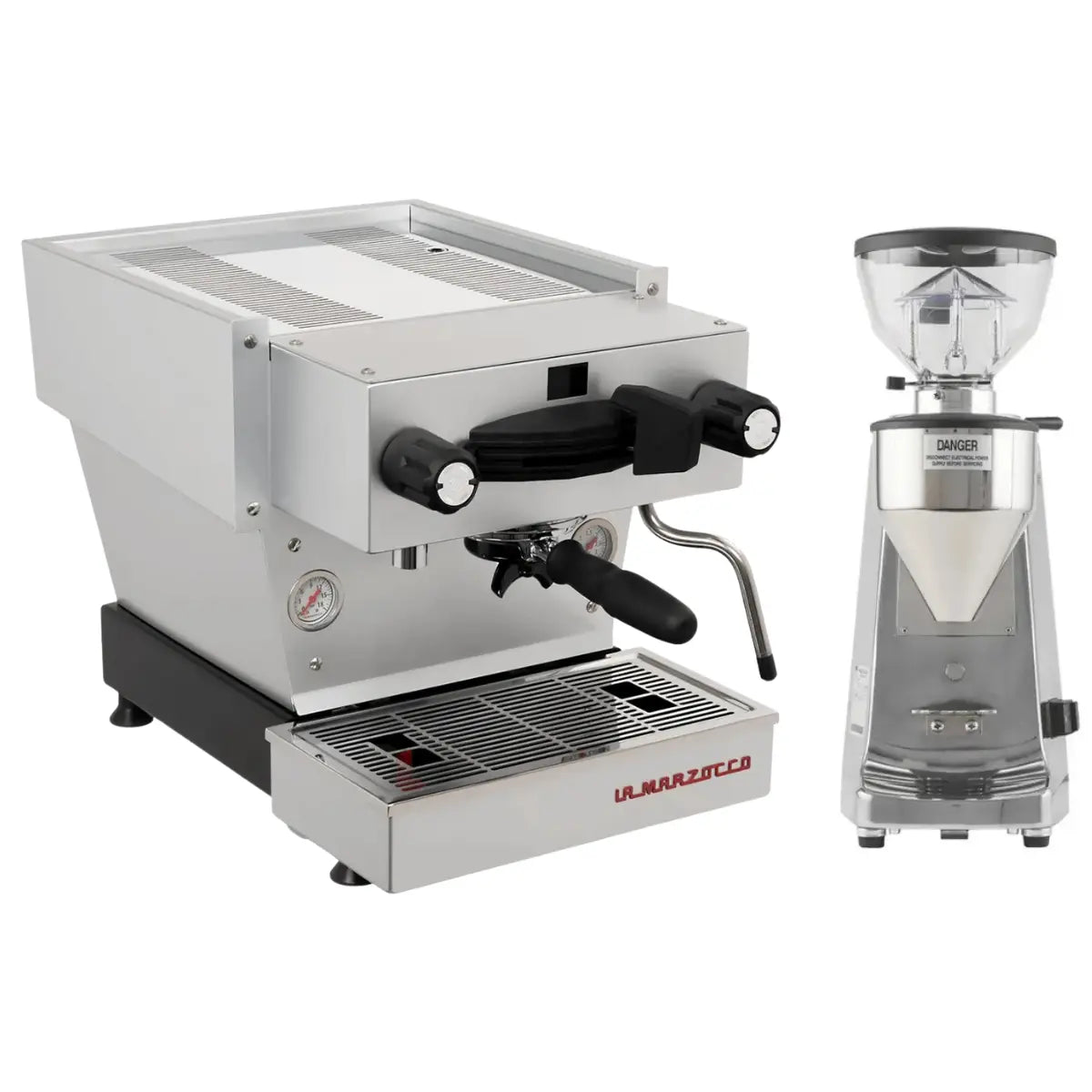 La Marzocco Linea Mini R Espresso Machine + Mazzer Lux D Grinder Home Bundle Kit Stainless Steel