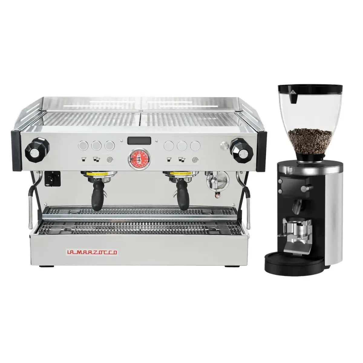 La Marzocco Linea PB S 2 Group Espresso Machine + Mahlkonig E80s GBW Grinder - Commercial Bundle Kit Black and White