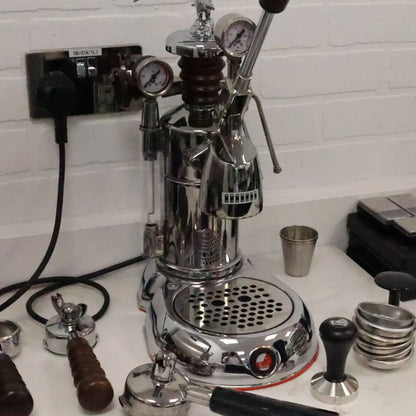 La Pavoni Esperto Abile Manual Lever Espresso Machine Prime Coffee Suppliers Showroom