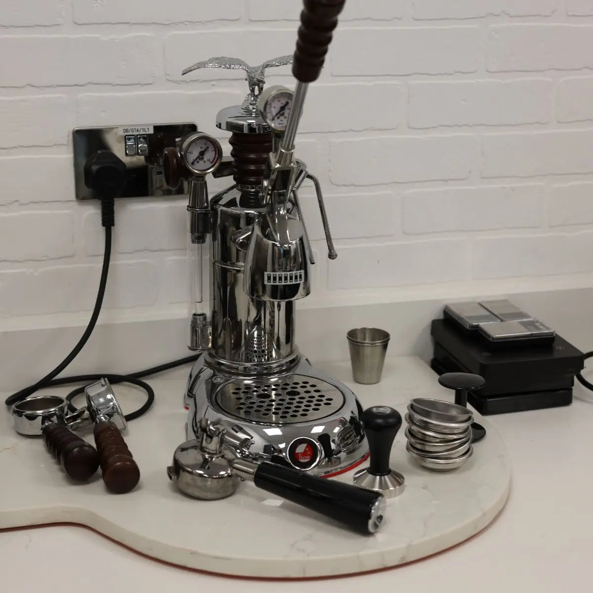 La Pavoni Esperto Abile Manual Lever Espresso Machine Prime Coffee Suppliers Showroom