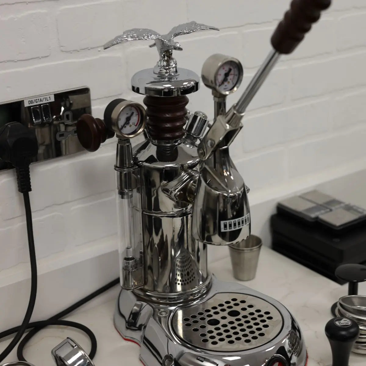 La Pavoni Esperto Abile Manual Lever Espresso Machine Prime Coffee Suppliers Showroom