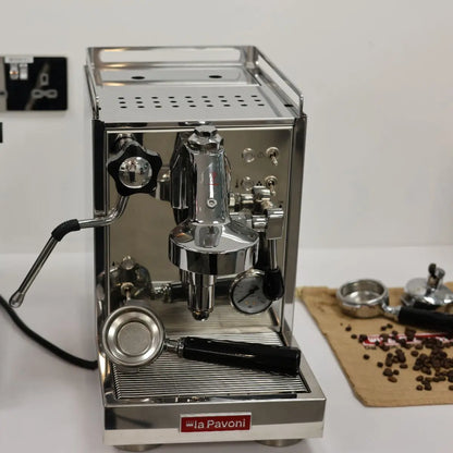 La Pavoni Mini Cellini Espresso Coffee Machine - Single Boiler Stainless Steel Prime Coffee Suppliers Showroom