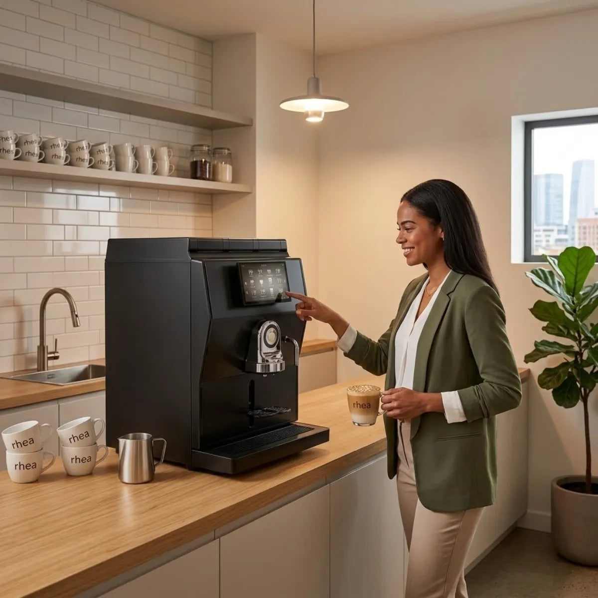 LaRhea rhTT1 Coffee Machine - Bean to Cup + 300 Cups per Day - Coffee Machine - Prime coffee Suppliers 