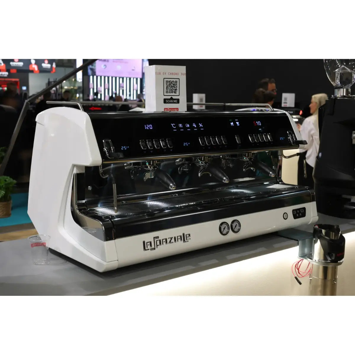 La Spaziale S10 Espresso Machine - Shot Timers Host Milan 2025 - Prime Coffee Suppliers White