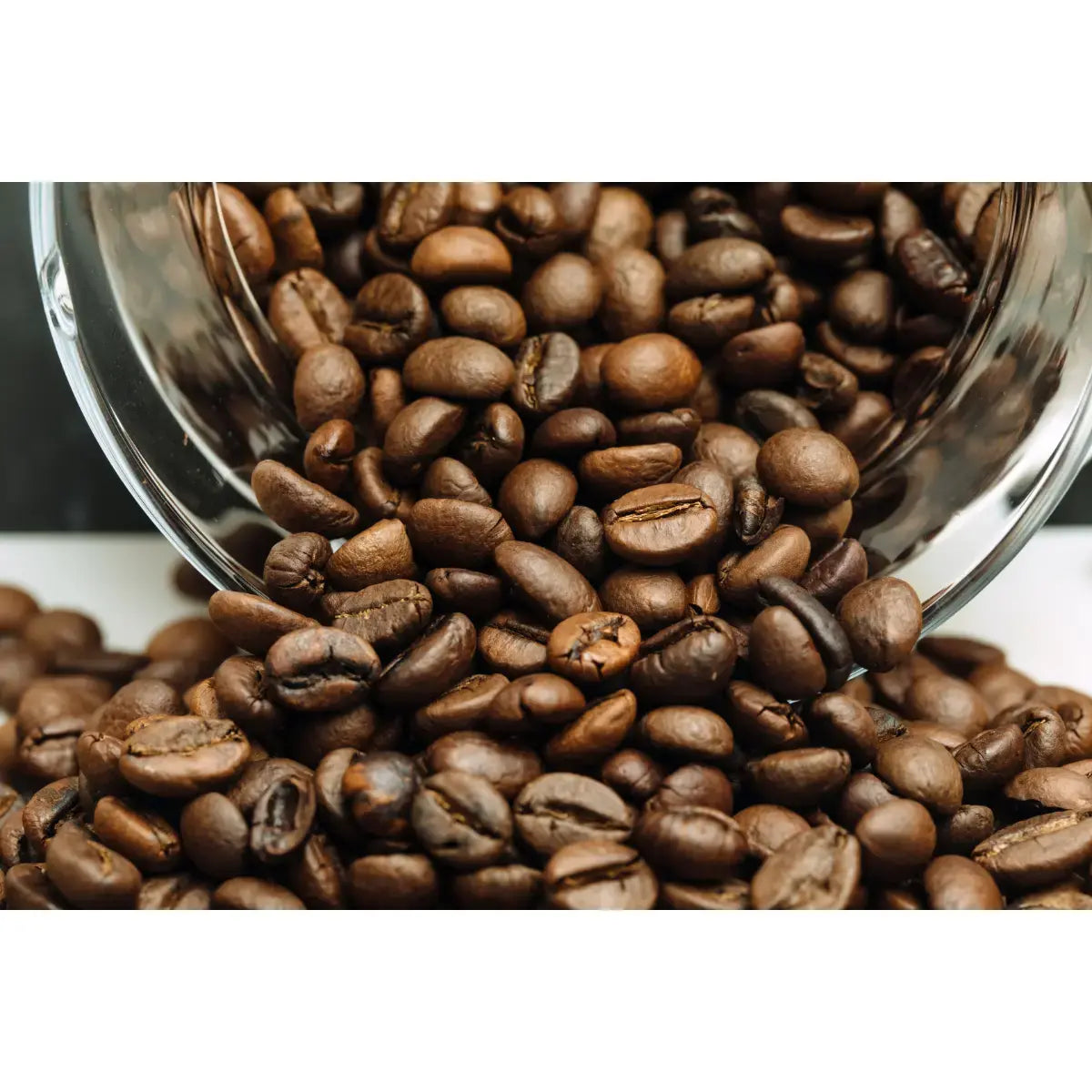 MONT58 Cold Brew Blend Coffee Beans beans spilling from jar