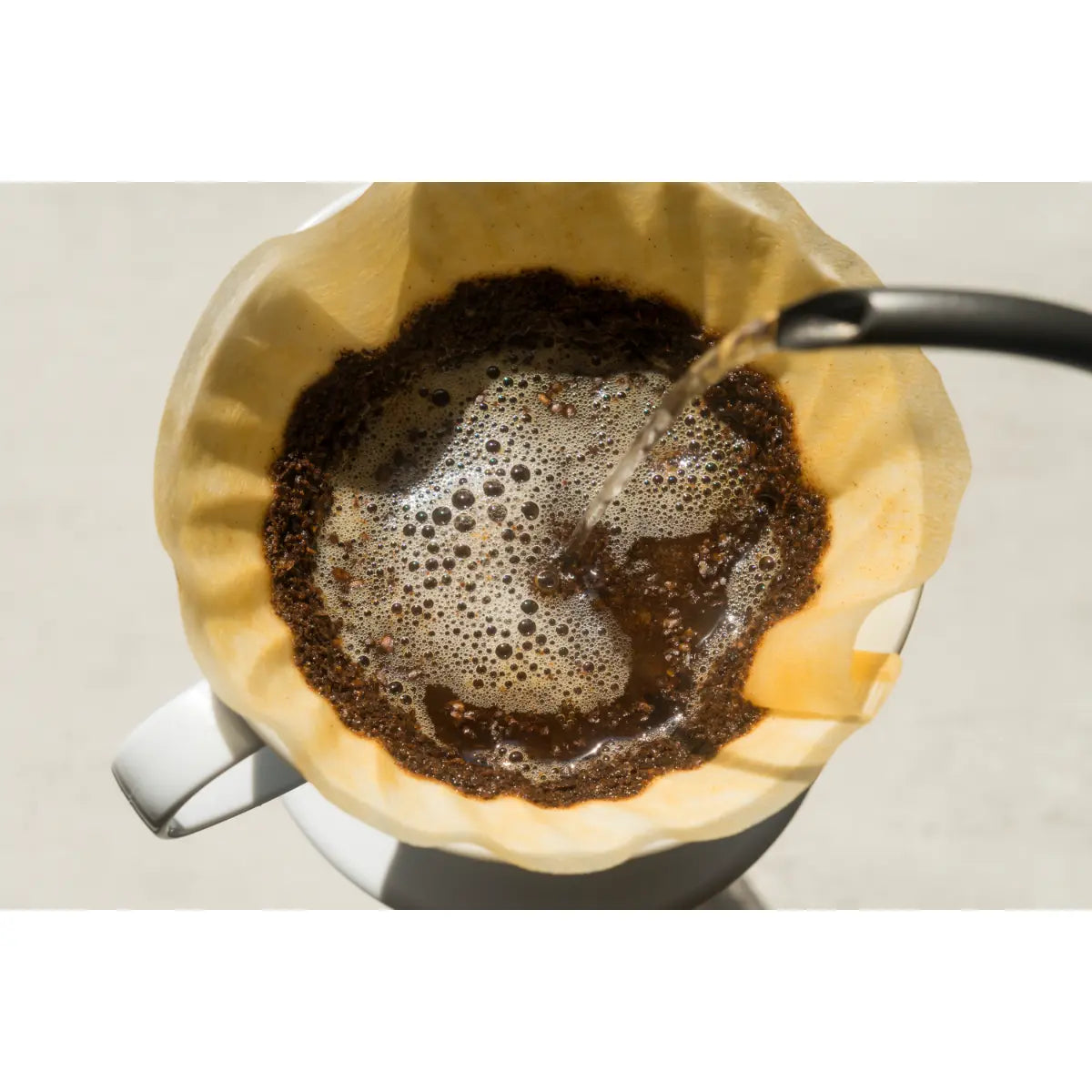 MONT58 El Salvador Single Origin Coffee Beans water pouring to v60
