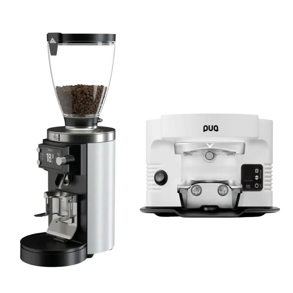 Mahlkonig E65 GBS Grinder + Puqpress M4 Automatic Tamper Commercial Bundle Kit
