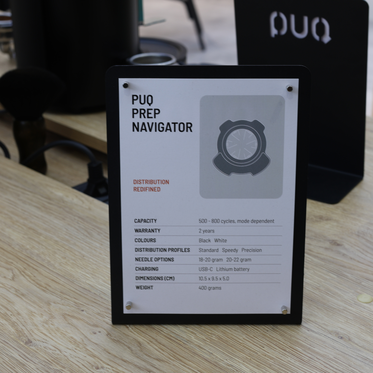 PuqPrep Navigator One-Touch Operation USB-C Rechargeable Automatic Distribution Tool - Distribution Tool - Prime Coffee Suppliers
