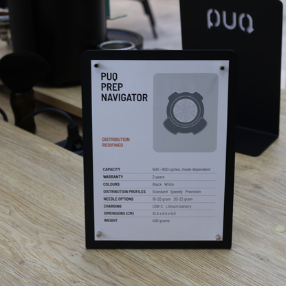 PuqPrep Navigator One-Touch Operation USB-C Rechargeable Automatic Distribution Tool - Distribution Tool - Prime Coffee Suppliers