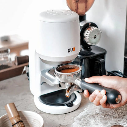 PUQPRESS Gen 5 Mini Automatic Coffee Tamper (125x150x220) - Coffee Tamper - Prime Coffee Suppliers