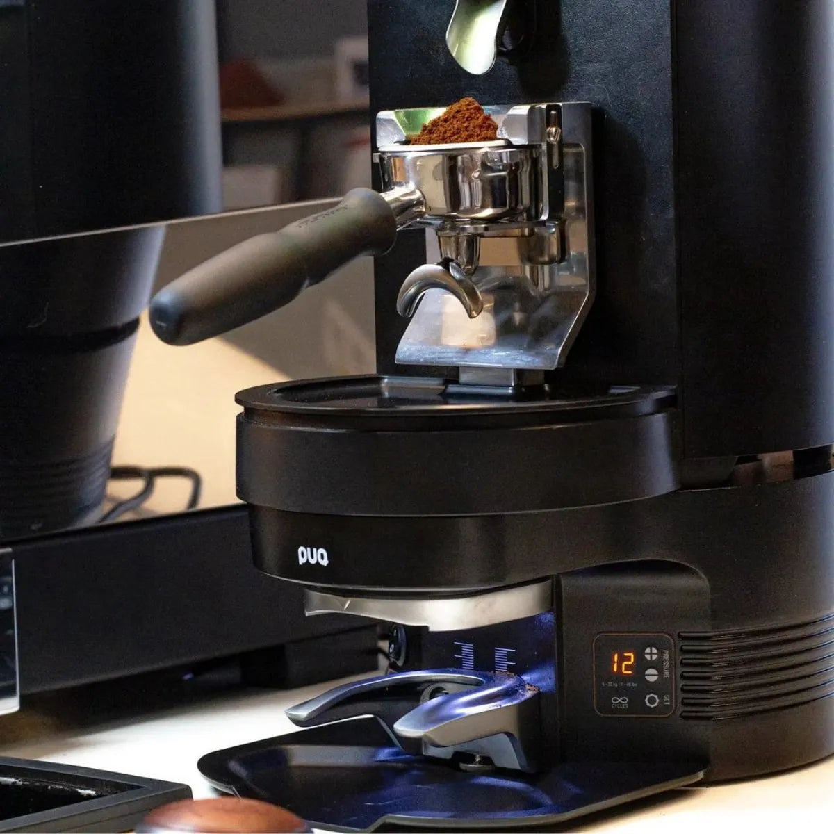 PUQPRESS Gen 5 M5 - Automatic Tamper for Mahlkonig E80 Grinders - Automatic tamper - Prime Coffee Suppliers