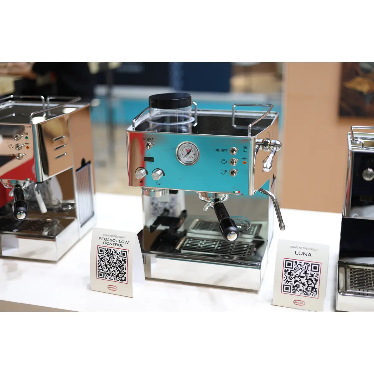 Quick Mill Pegaso Flow Control Espresso Machine - with Integrated Coffee Grinder