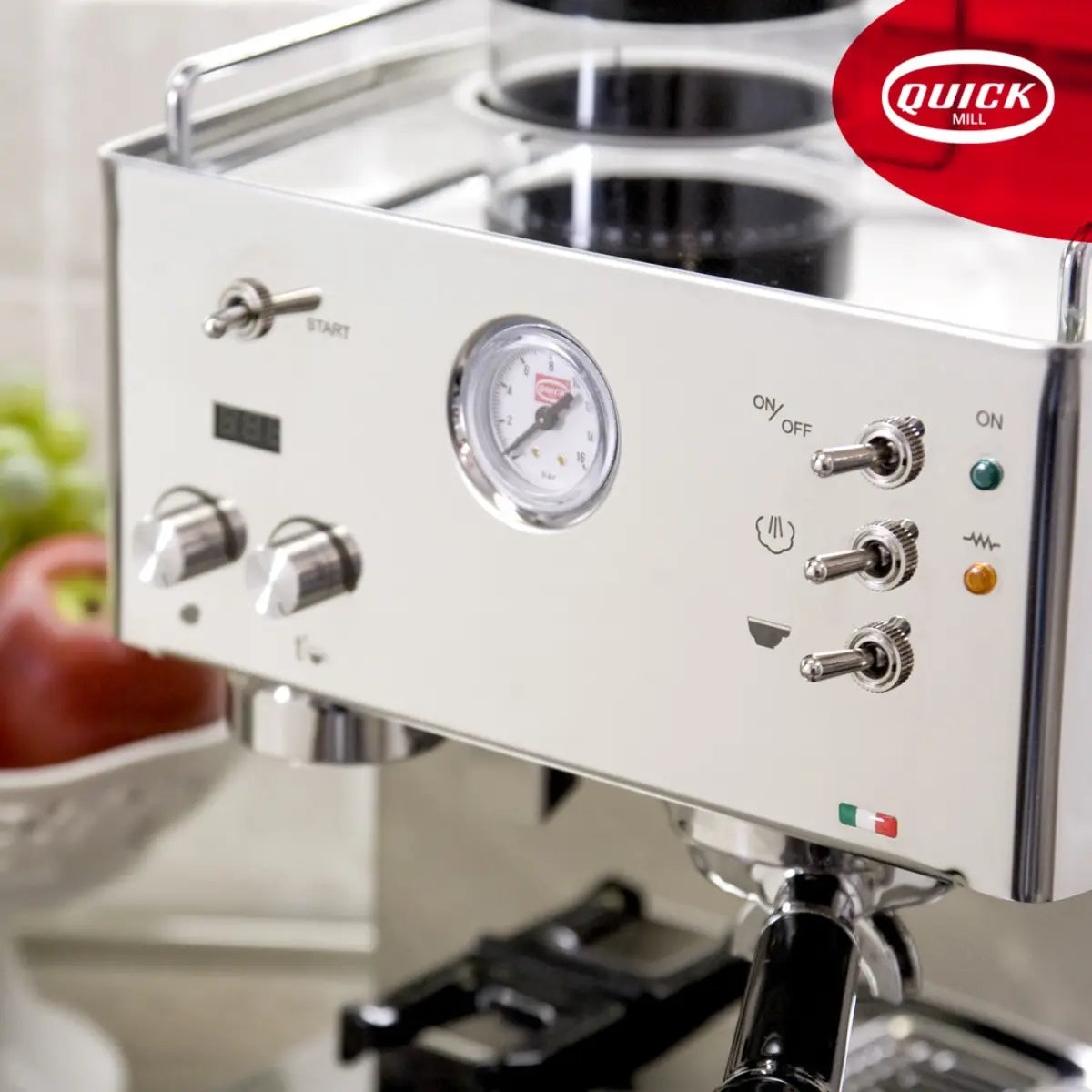 Quick Mill Pegaso PID Espresso Machine - with Integrated Coffee Grinder