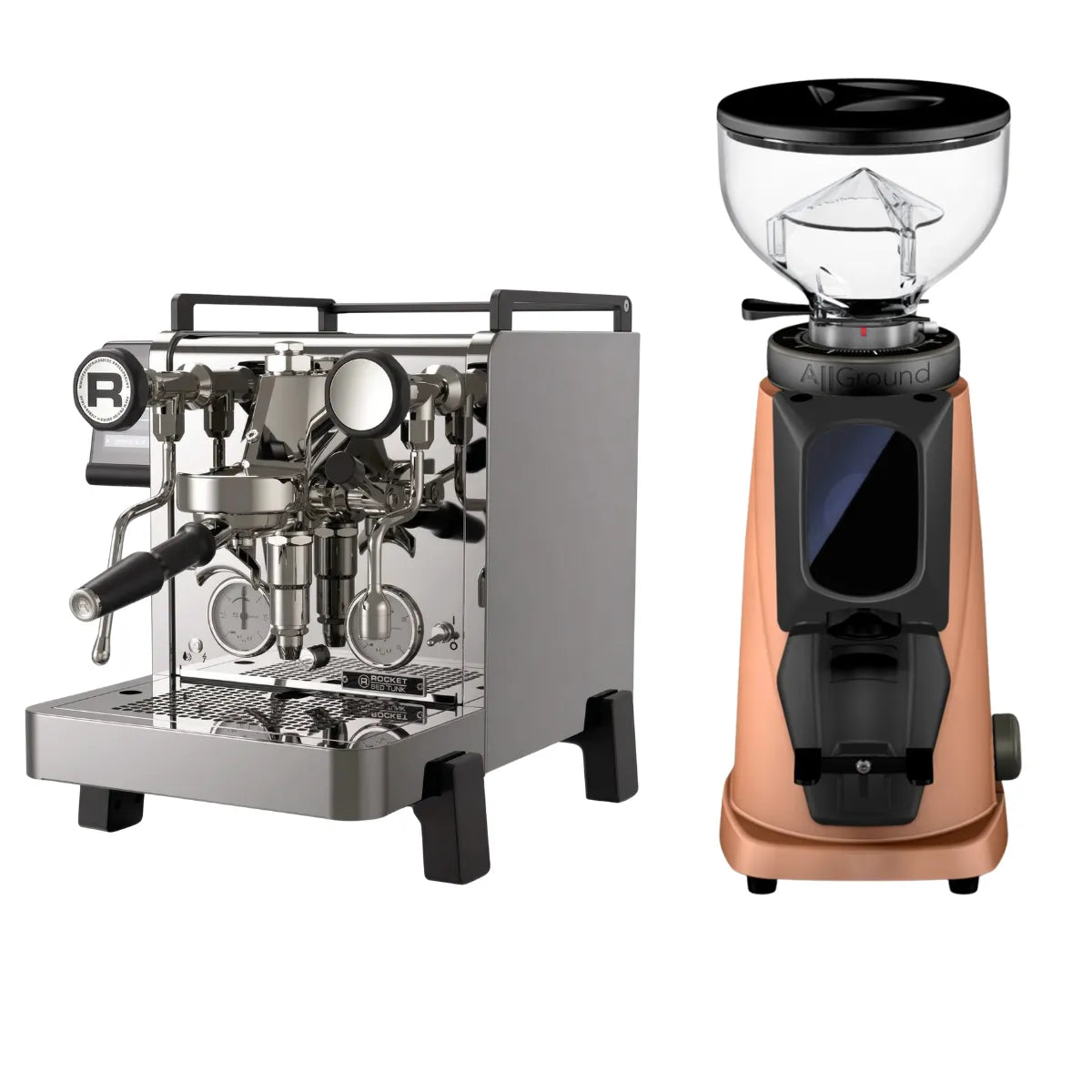 Rocket Espresso R58 Tune Espresso Machine + Fiorenzato All Ground Sense Espresso Grinder - Prime Coffee Suppliers Bundle Kit
