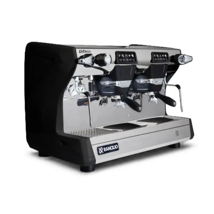 Rancilio Classe 5 Crono Espresso Machine - Automatic Single Boiler 2 Group Black Front Side